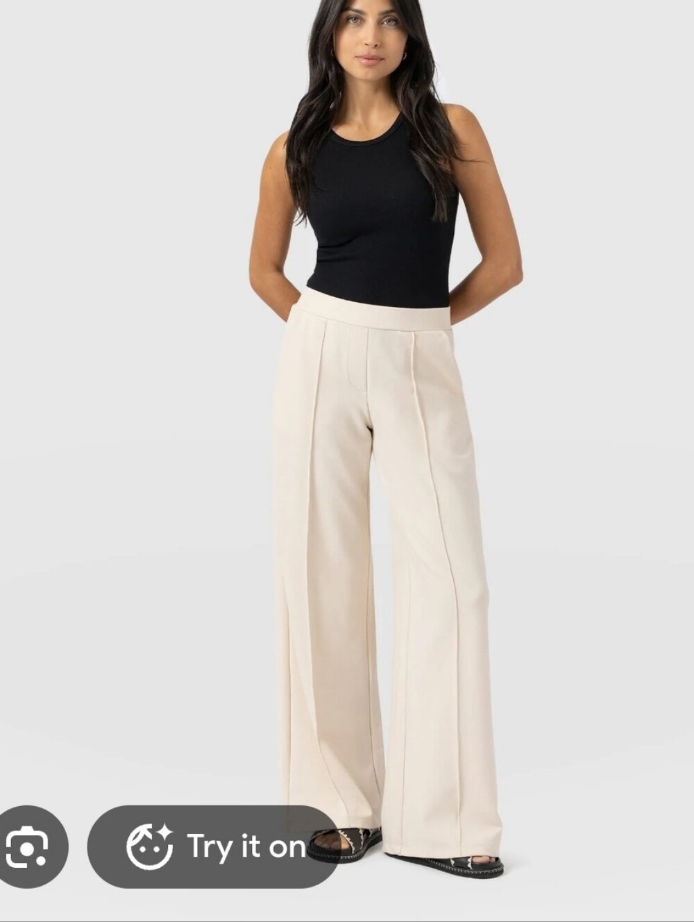 a new day Wide-Leg Pull-On Pants in White